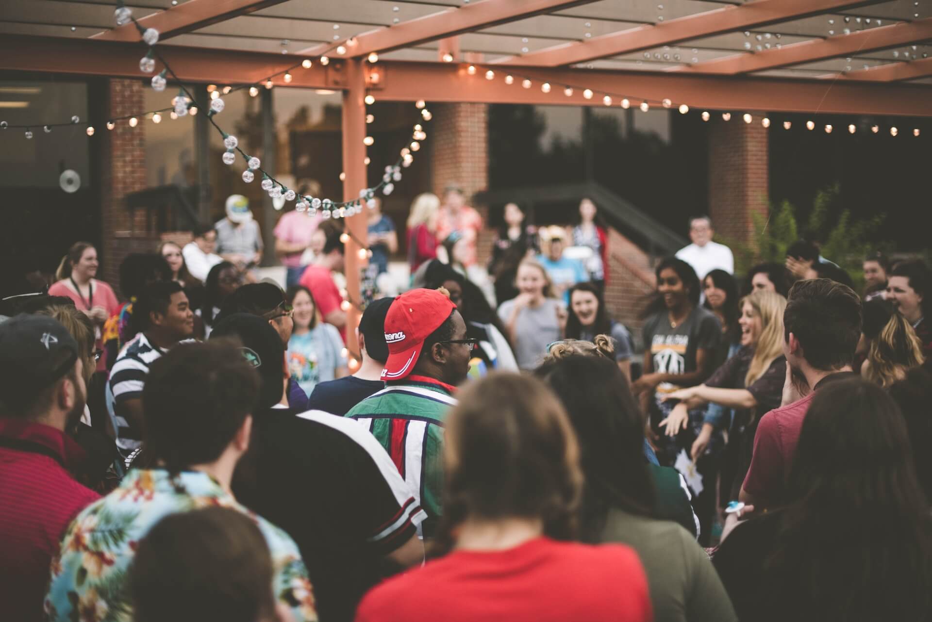 Picture of a large crowd in an event